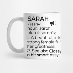 Sarah Name Definition Sarah Female Name Mug